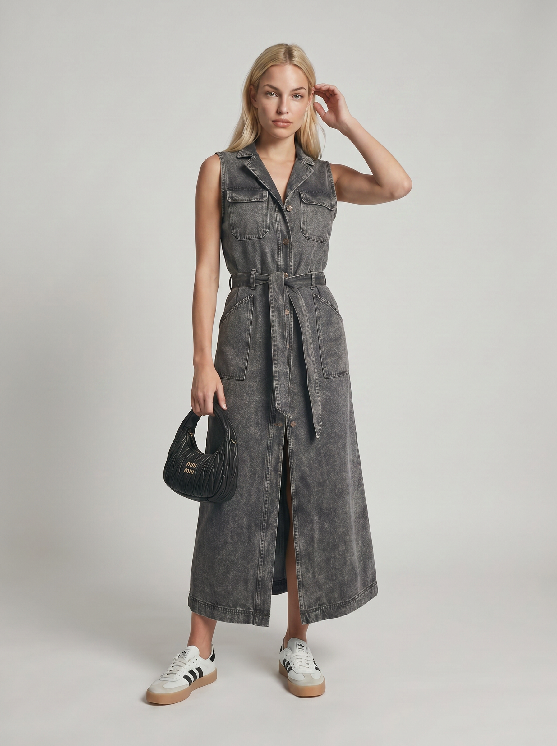 Women's Denim Maxi Dress