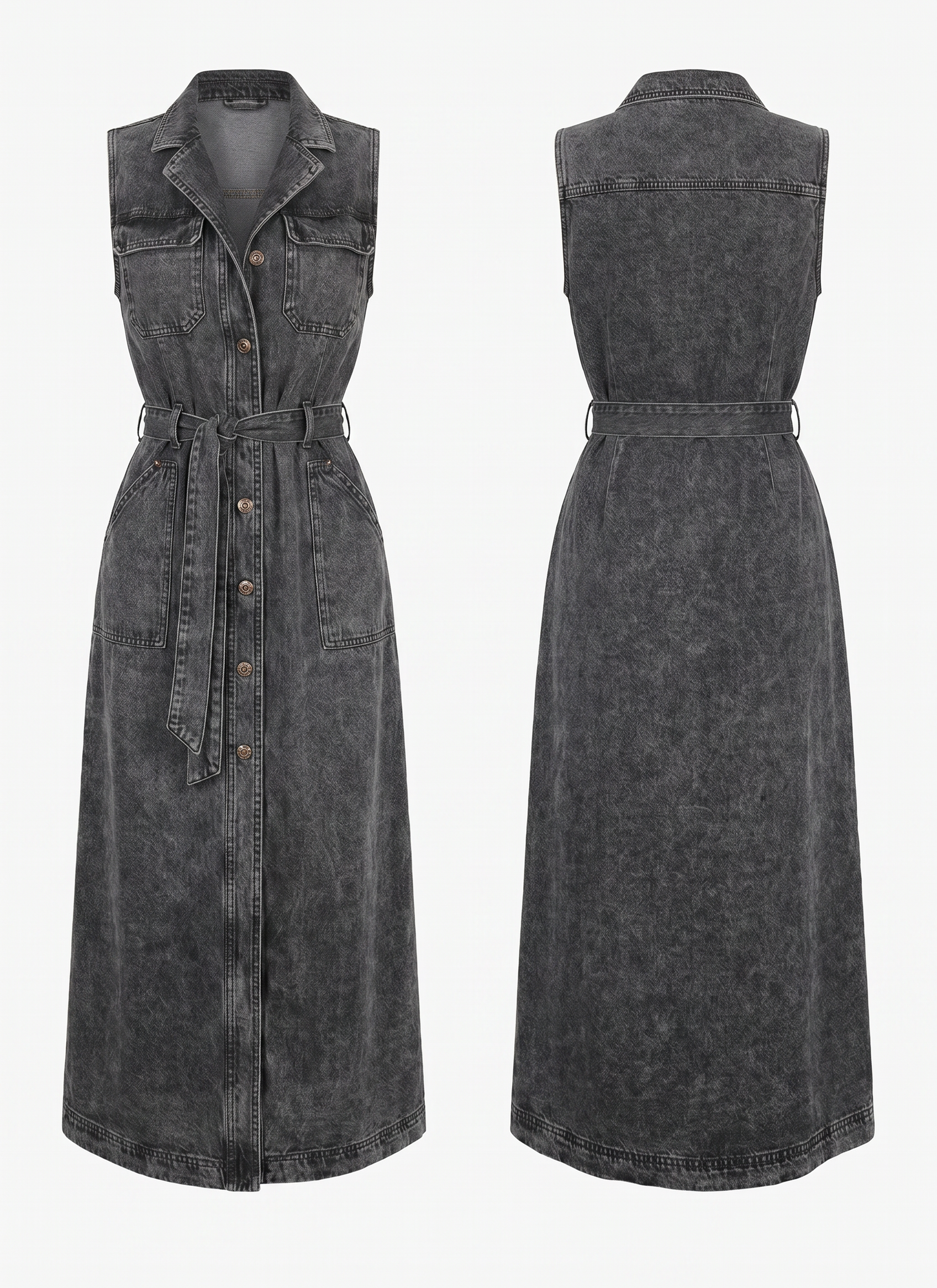 Women's Denim Maxi Dress