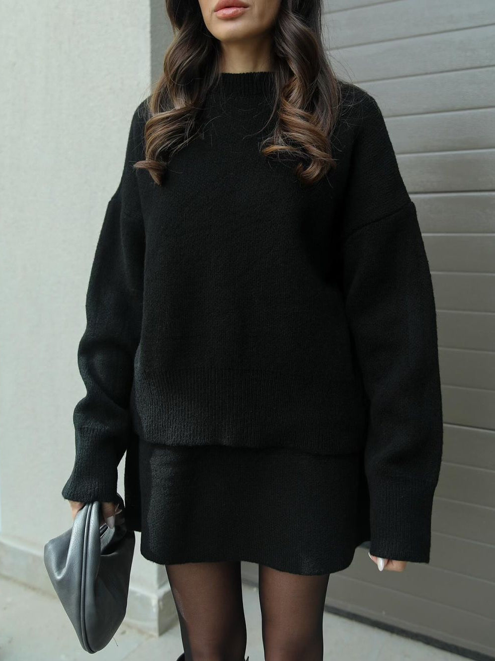 Women’s Pleated Knit Skirt Set