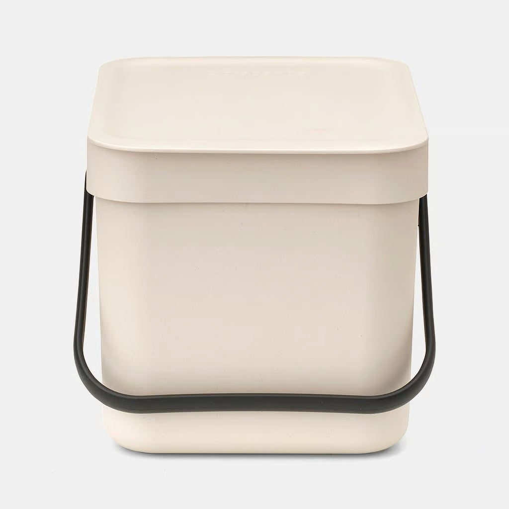 Compact 6L Kitchen Waste Bin with Stay-Open Lid