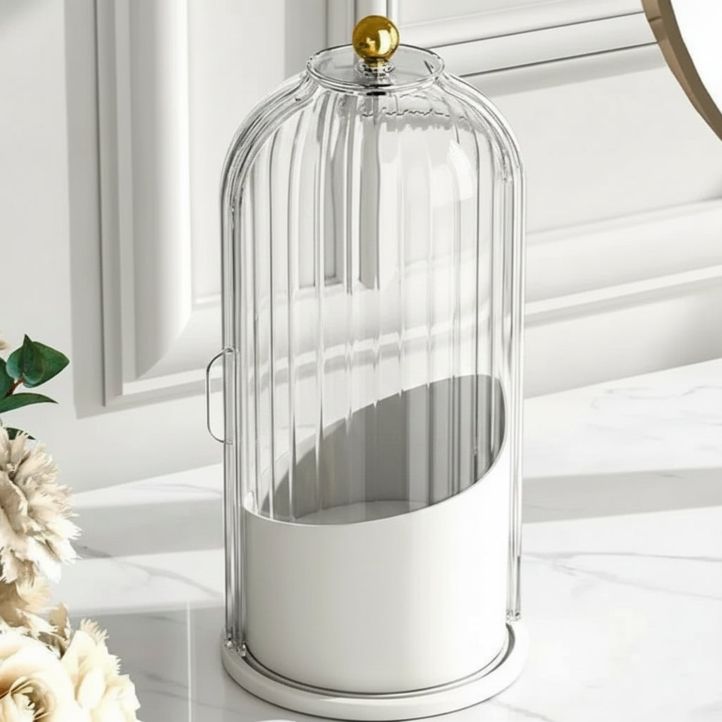 360° Rotating Acrylic Cosmetic Organiser with Transparent Design