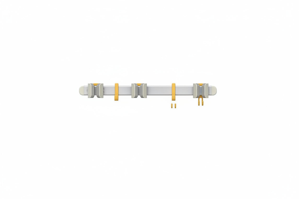 Aluminium Cleaning Tool Storage Rail – Adjustable Hooks and Pole Grips for Organised Storage