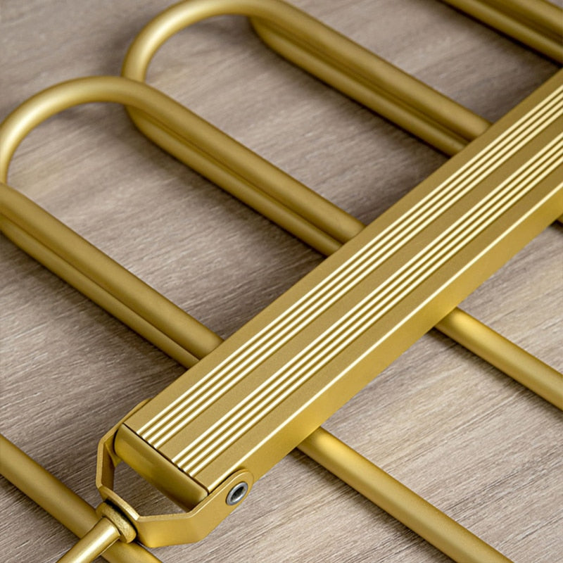 Space-Saving Aluminium Trouser Hanger for Up to 6 Pairs