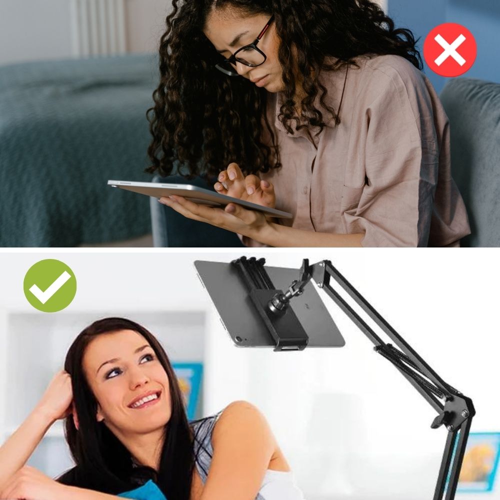 Lightweight Aluminium Tablet Holder for Hands-Free Viewing