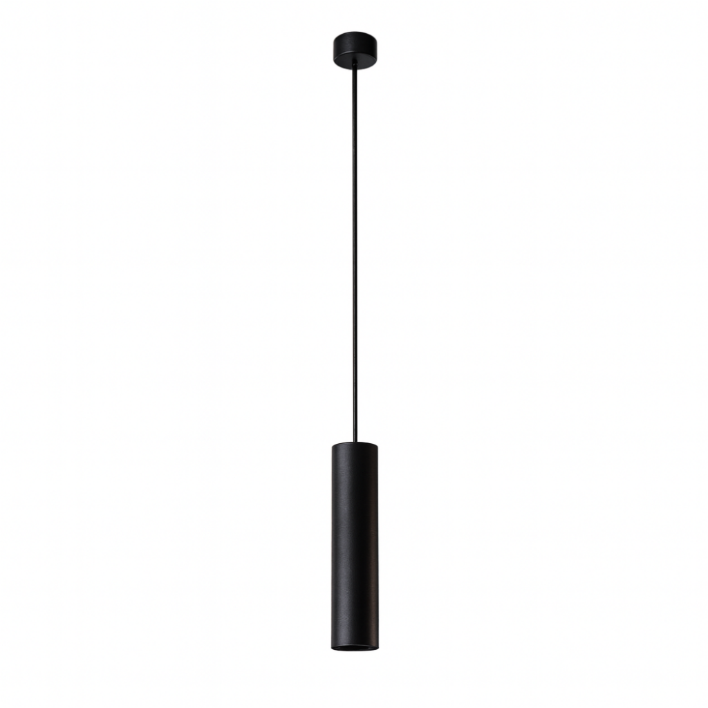 Black Aluminum Tube Pendant Light