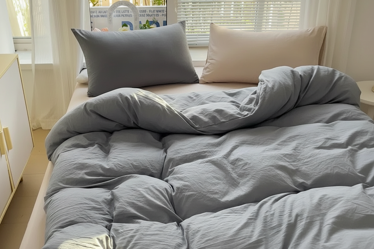 Breathable Polyester Duvet Cover Set with Pillowcases