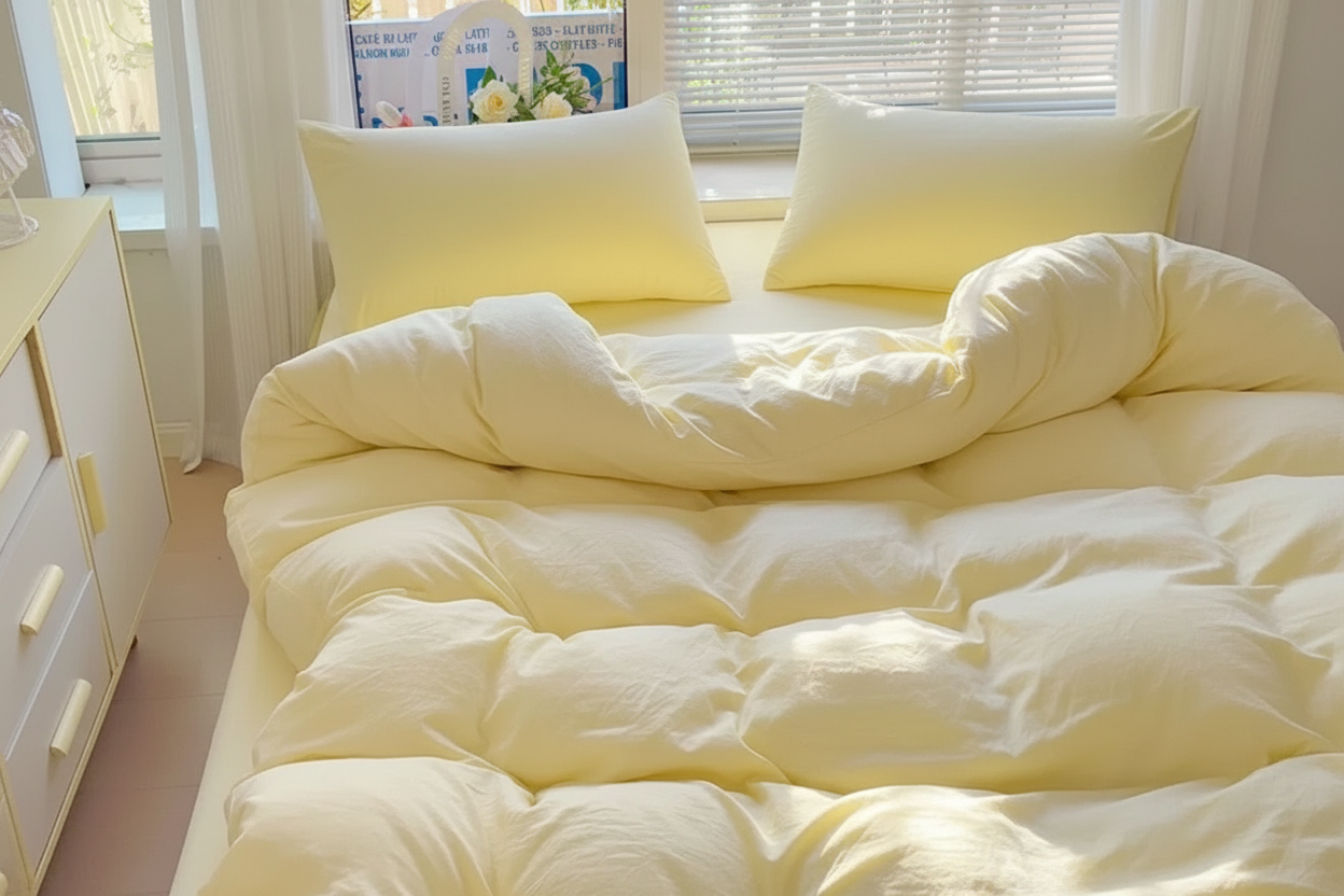 Breathable Polyester Duvet Cover Set with Pillowcases
