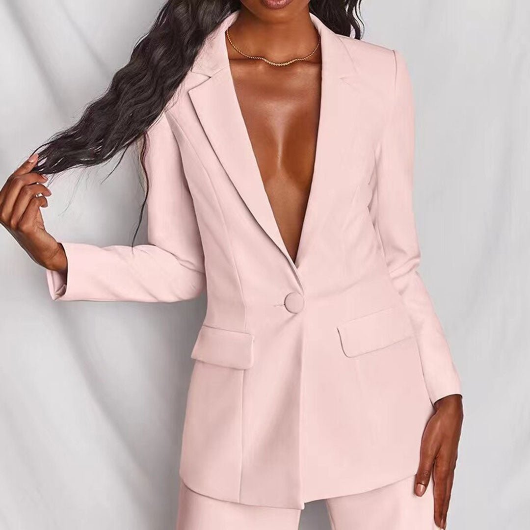 Chic Women's Blazer Trouser Set