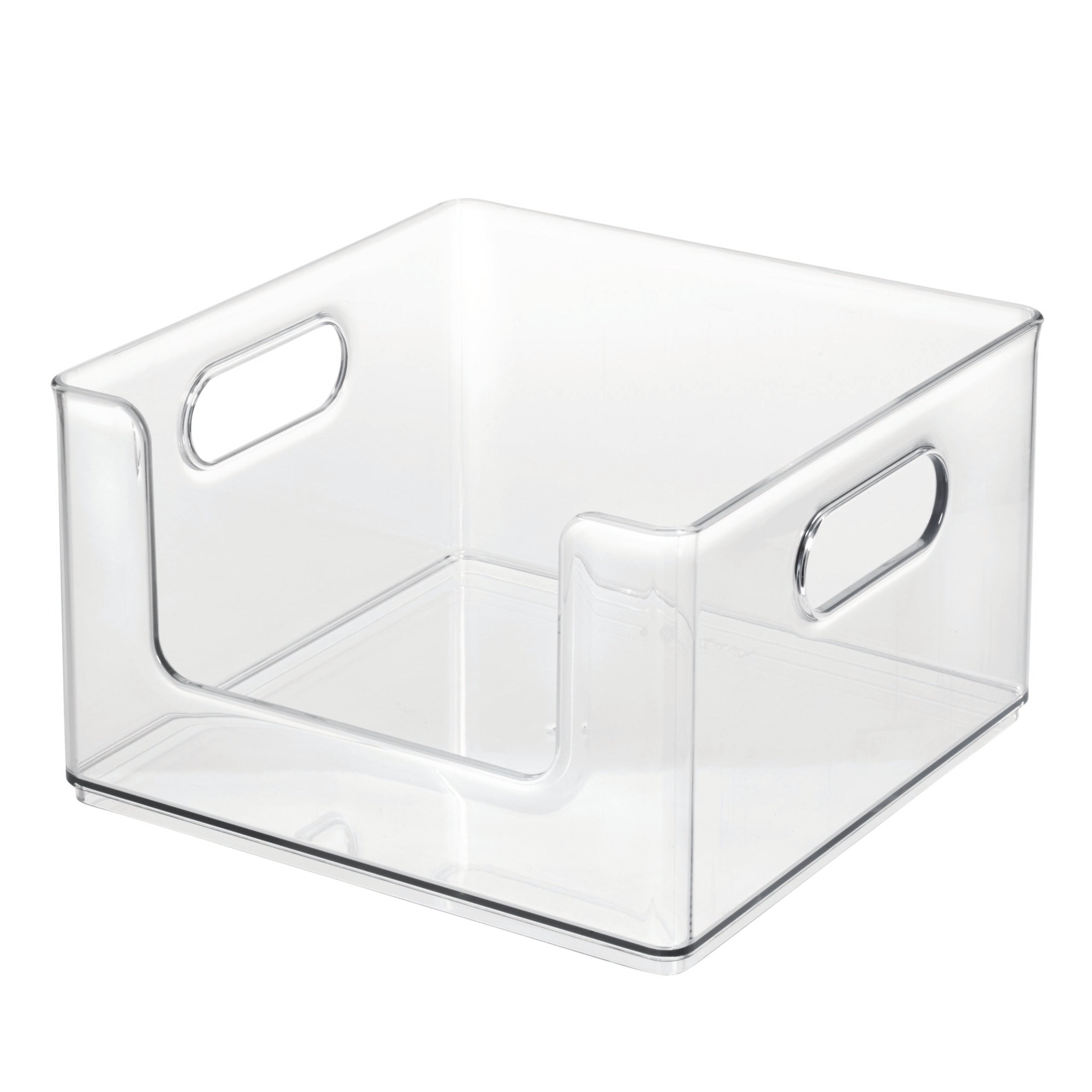 Clear Stackable Open-Front Pantry Storage Bin