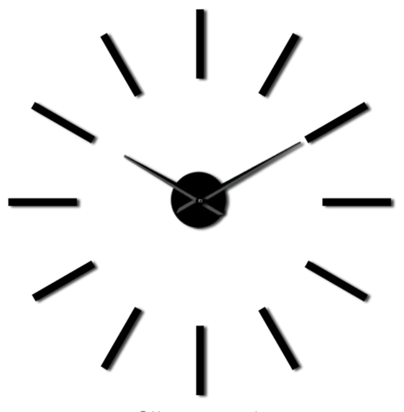 Customizable DIY Wall Clock Kit – Large 90cm Diameter Wall Clock Decor with Foam Numbers and Easy Installation