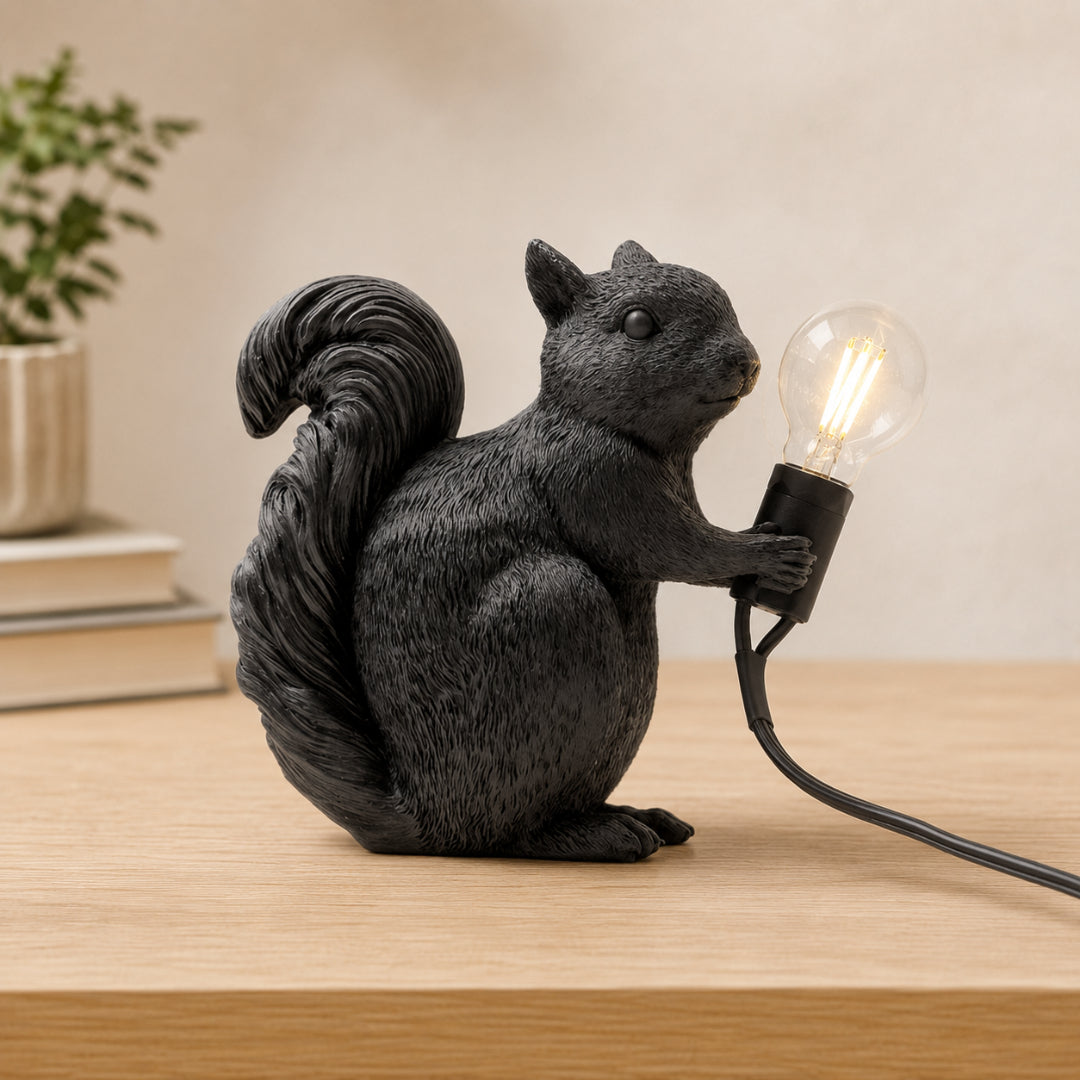 Squirrel-Inspired LED Table Lamp with Warm Light
