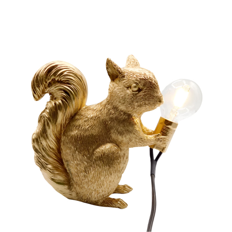 Squirrel-Inspired LED Table Lamp with Warm Light