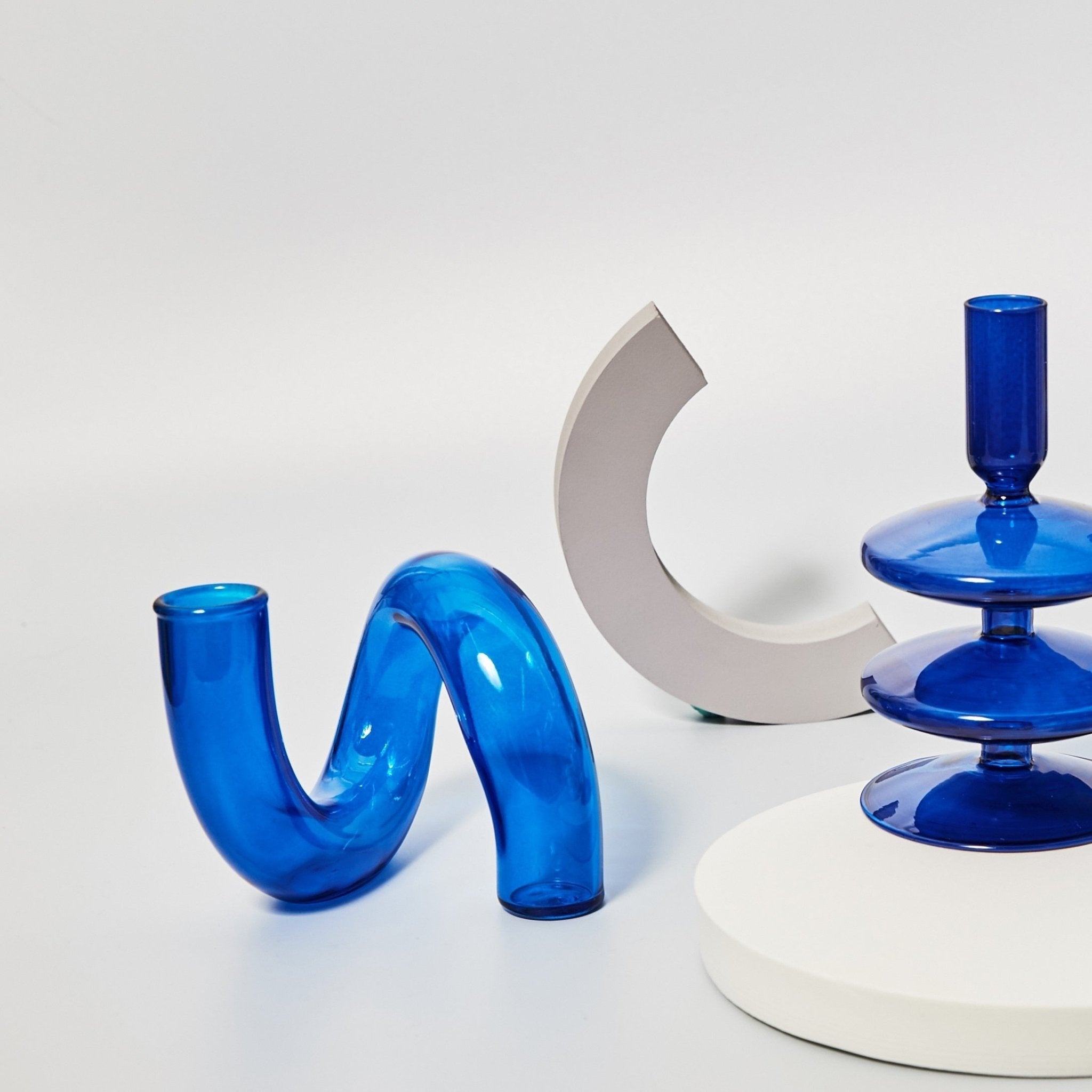 Decorative Candle Holder with Sculptural Minimalist Design