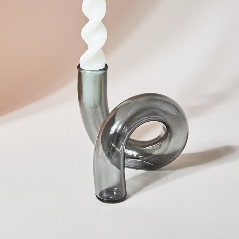 Decorative Candle Holder with Sculptural Minimalist Design