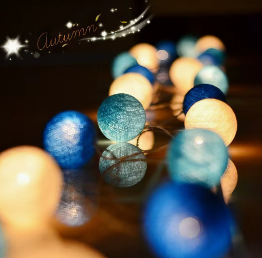 Decorative String Lights with Soft LED Cotton Balls