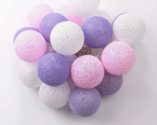 Decorative String Lights with Soft LED Cotton Balls