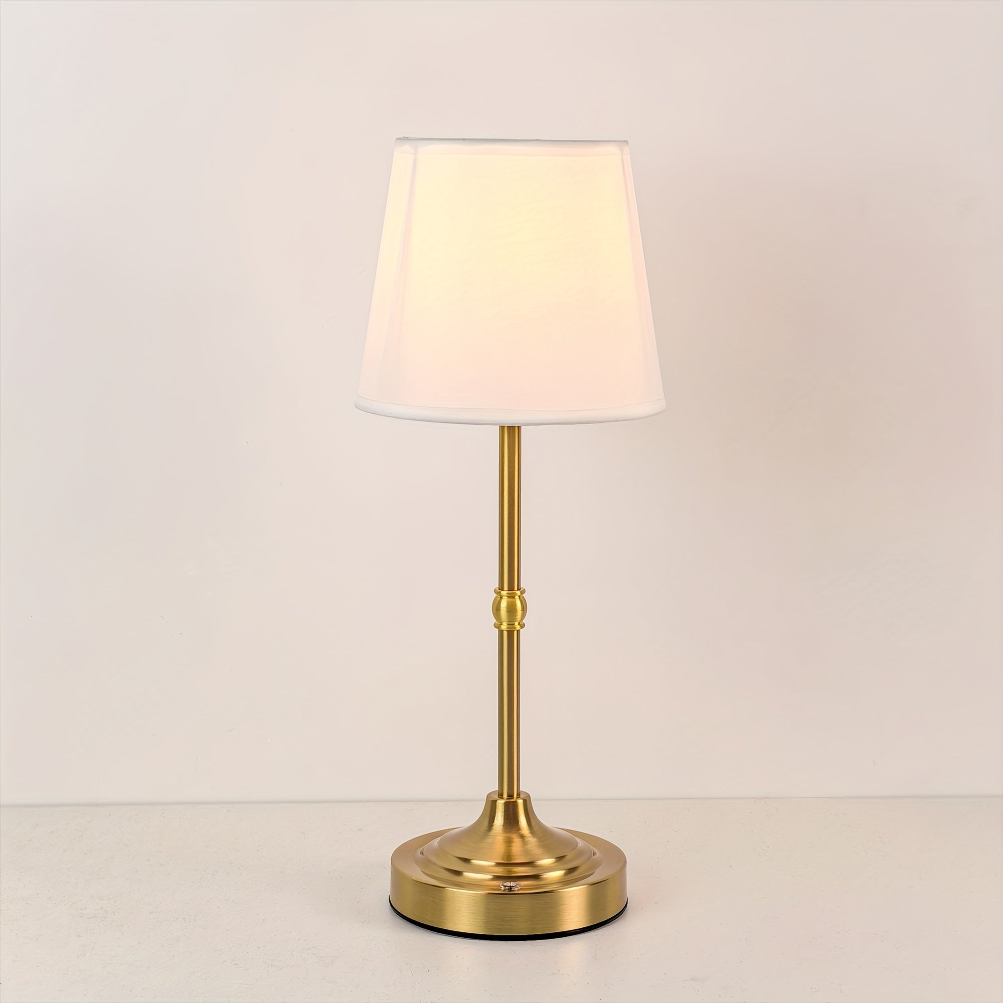Dimmable Cordless Table Lamp with USB Rechargeable Battery | Brushed Metal LED Bedside Light