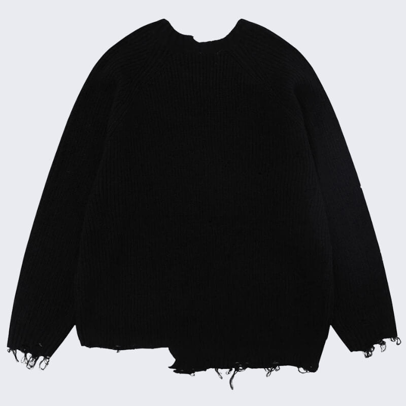 Men's Distressed Knit Sweater