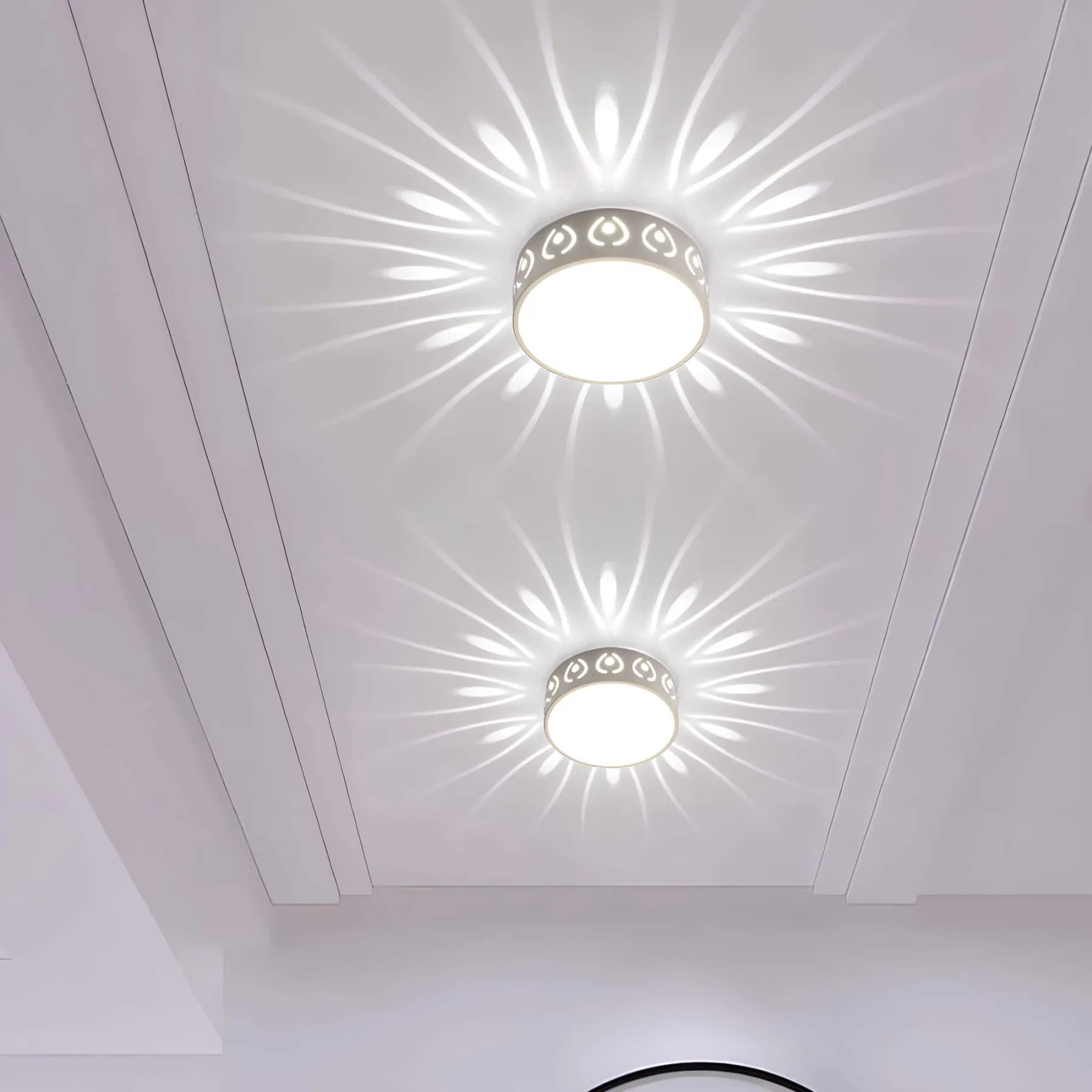 Elegant Energy-Efficient LED Ceiling Light with Minimal Flush-Mount Design