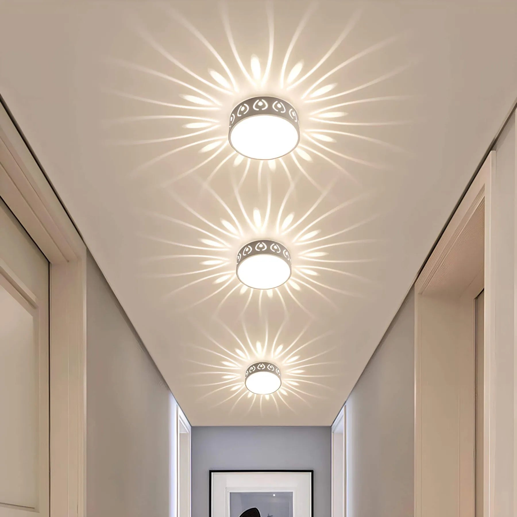 Elegant Energy-Efficient LED Ceiling Light with Minimal Flush-Mount Design