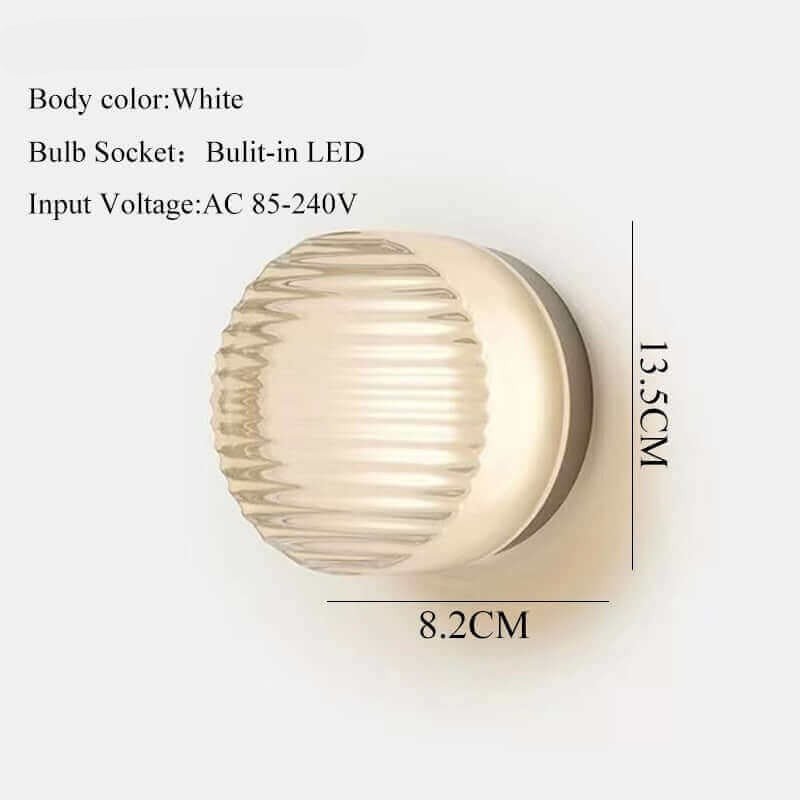 Fluted Dimmable LED Wall Light
