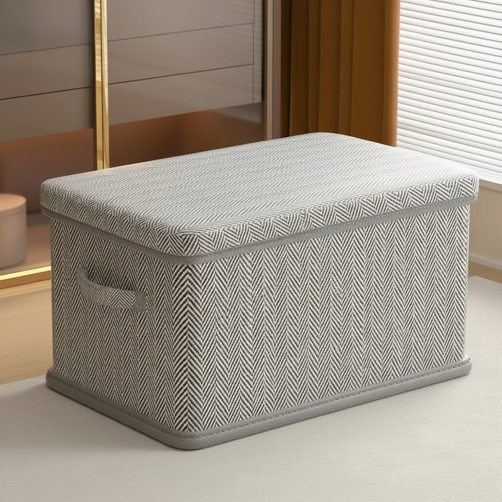 Foldable Storage Box with Lid – Large Capacity Organizer for Clothes, Toys and Household Items