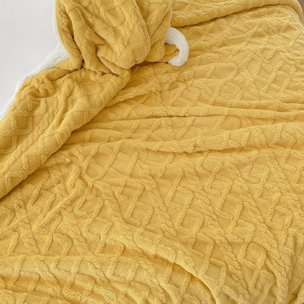 Grey Double Fleece Bed and Sofa Cover