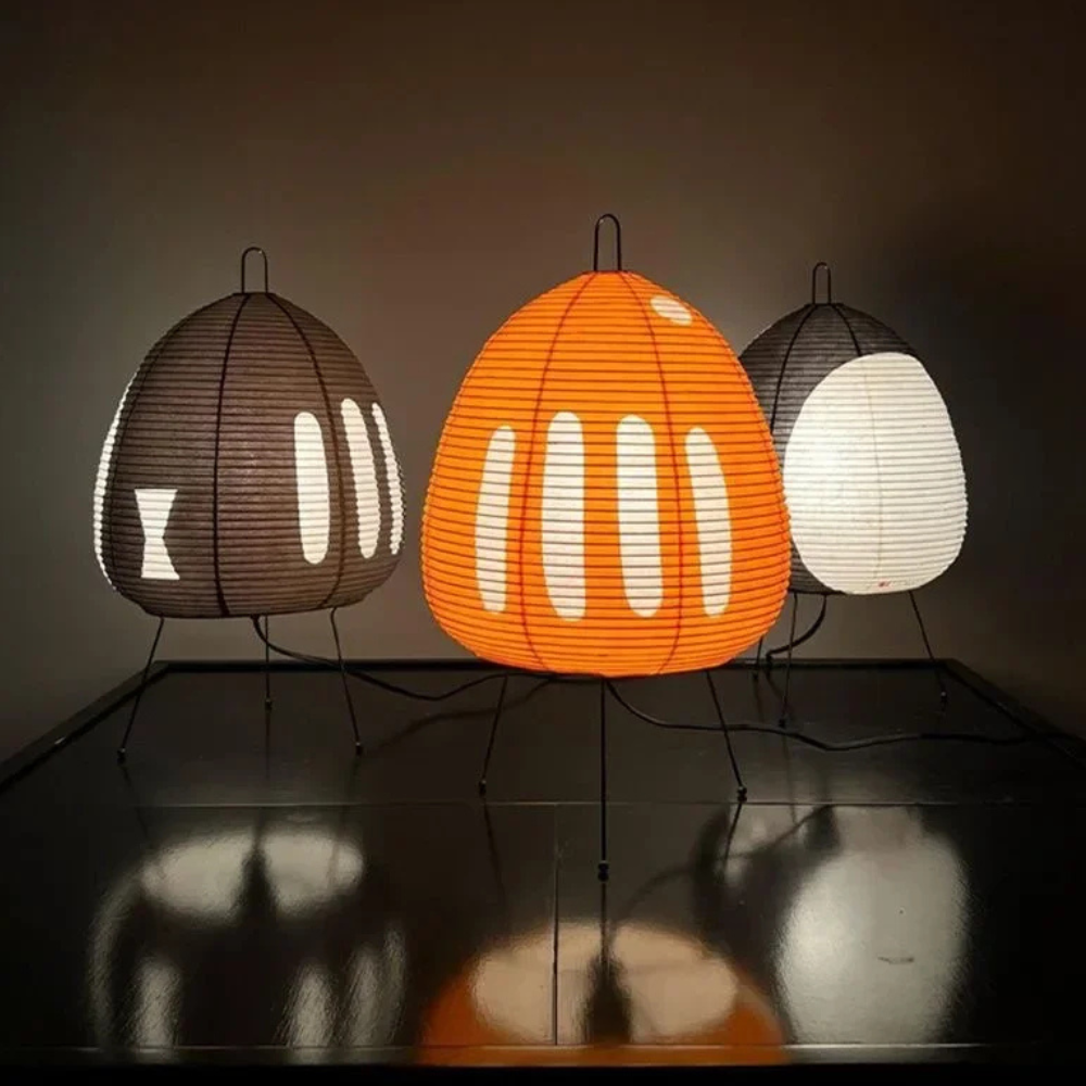 Japanese Wabi-Sabi Rice Paper Table and Floor Lamp