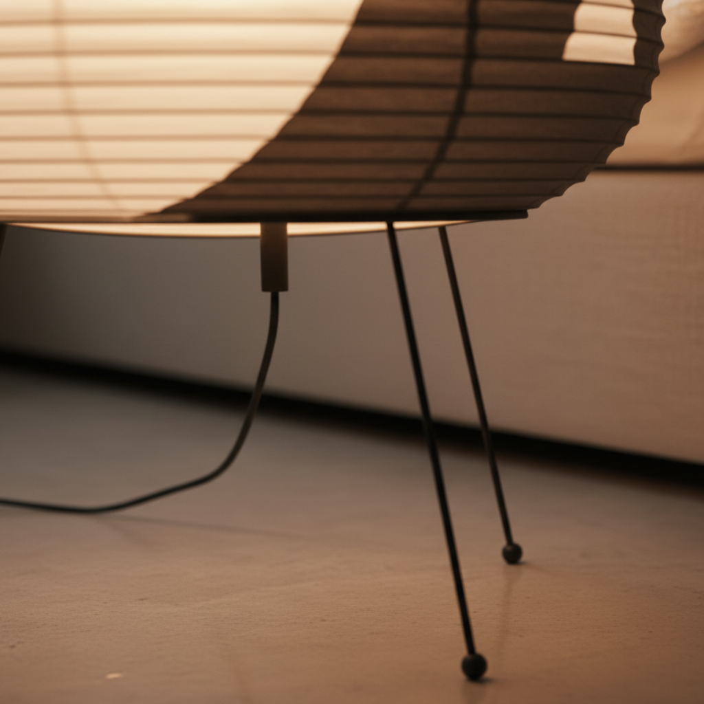 Japanese Wabi-Sabi Rice Paper Table and Floor Lamp