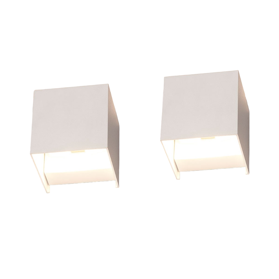 Wireless Dimmable LED Wall Lights Set of 2 with Compact Design