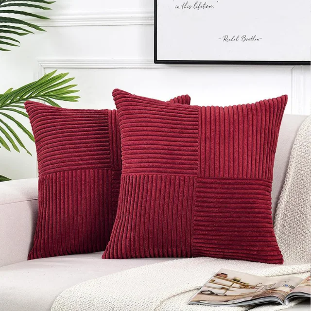 Luxury Cushion Covers | Striped Throw Pillow Covers with Soft Texture