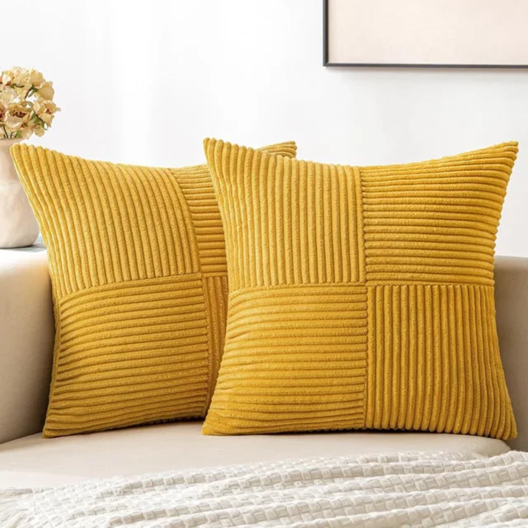 Luxury Cushion Covers | Striped Throw Pillow Covers with Soft Texture