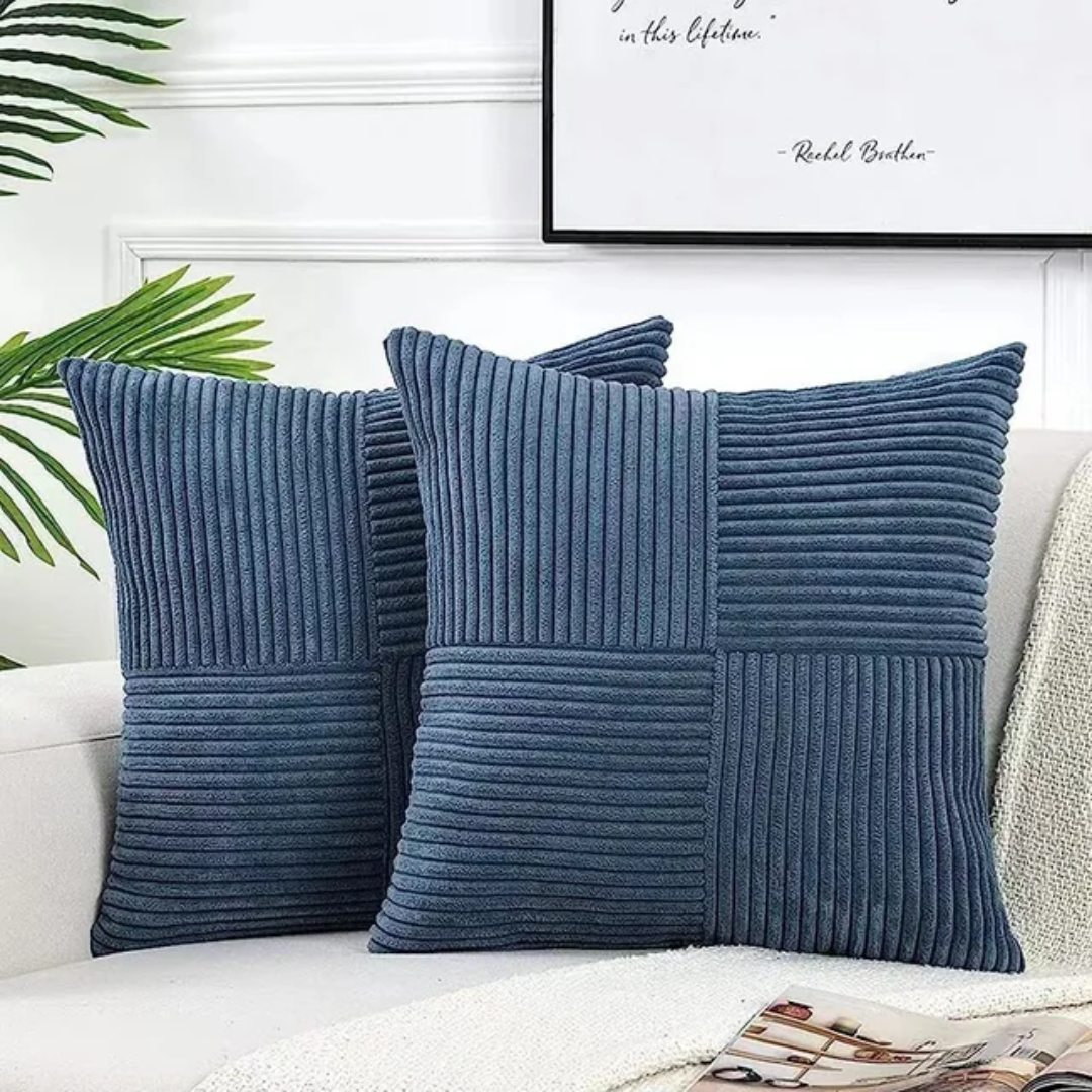 Luxury Cushion Covers | Striped Throw Pillow Covers with Soft Texture