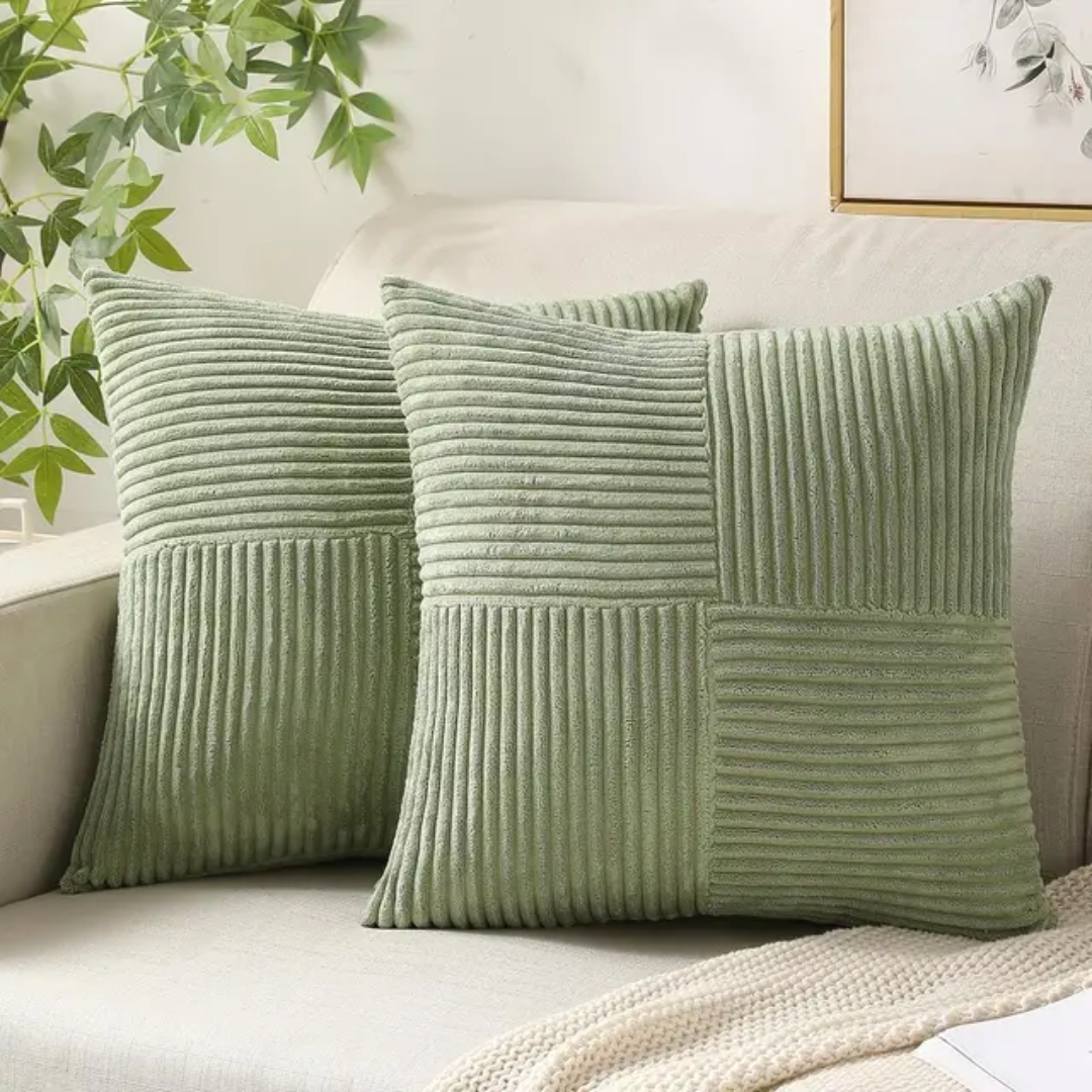 Luxury Cushion Covers | Striped Throw Pillow Covers with Soft Texture