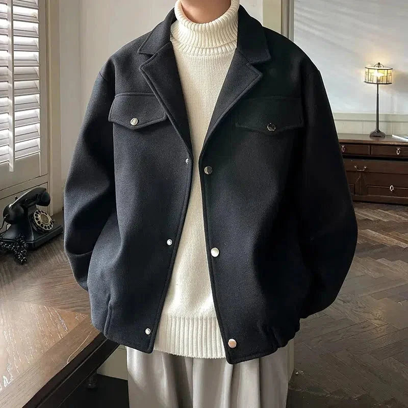 Men’s Black Button-Up Jacket