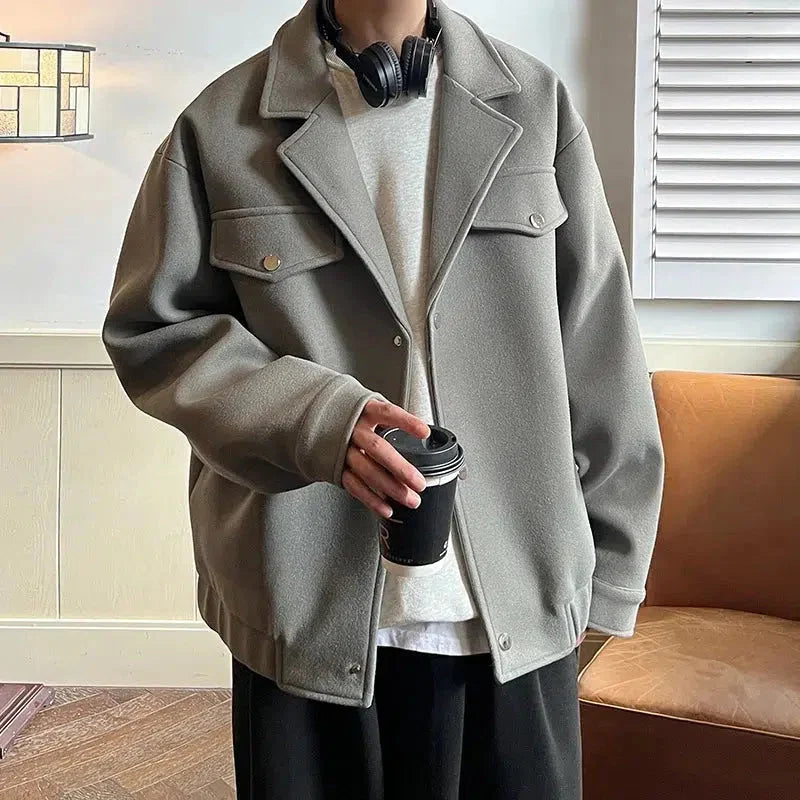 Men’s Black Button-Up Jacket