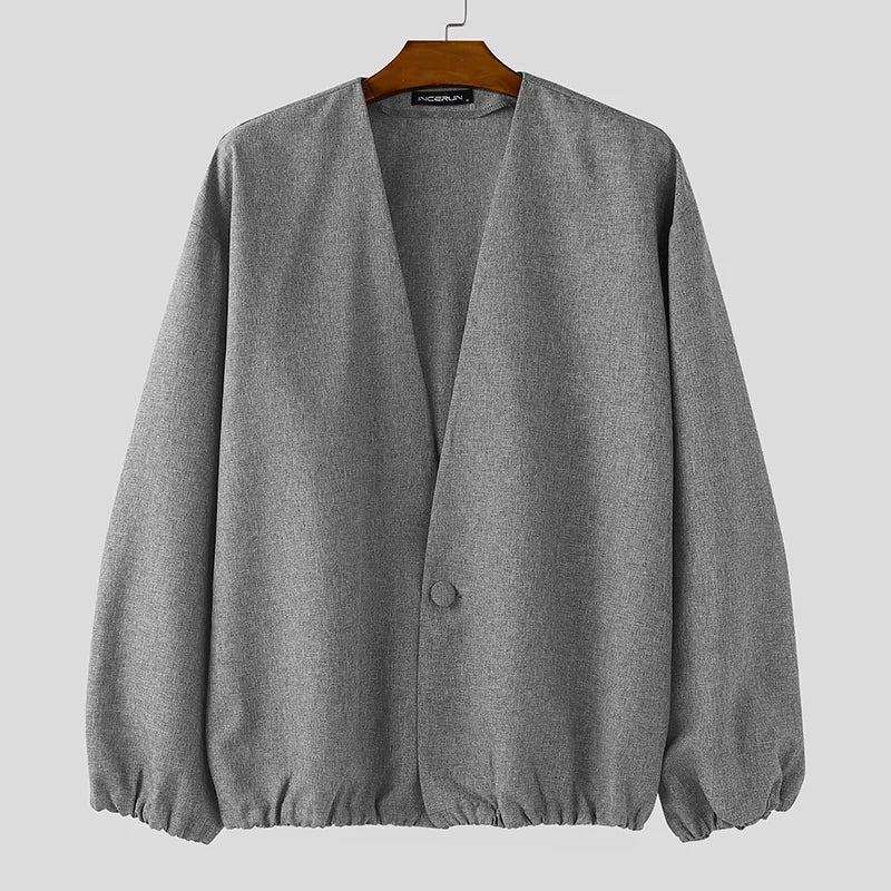 Men’s Button-Front Knit Jacket