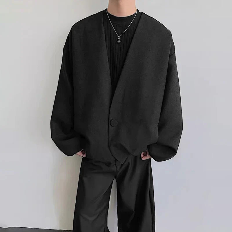 Men’s Button-Front Knit Jacket