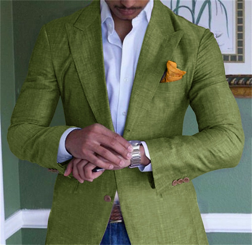Men’s Cotton-Linen Blazer