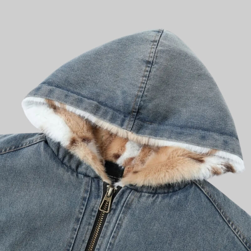 Men’s Fur-Lined Denim Jacket