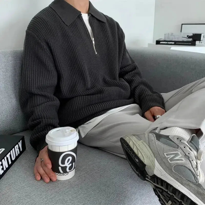 Men’s Old Money Half-Zip Sweater