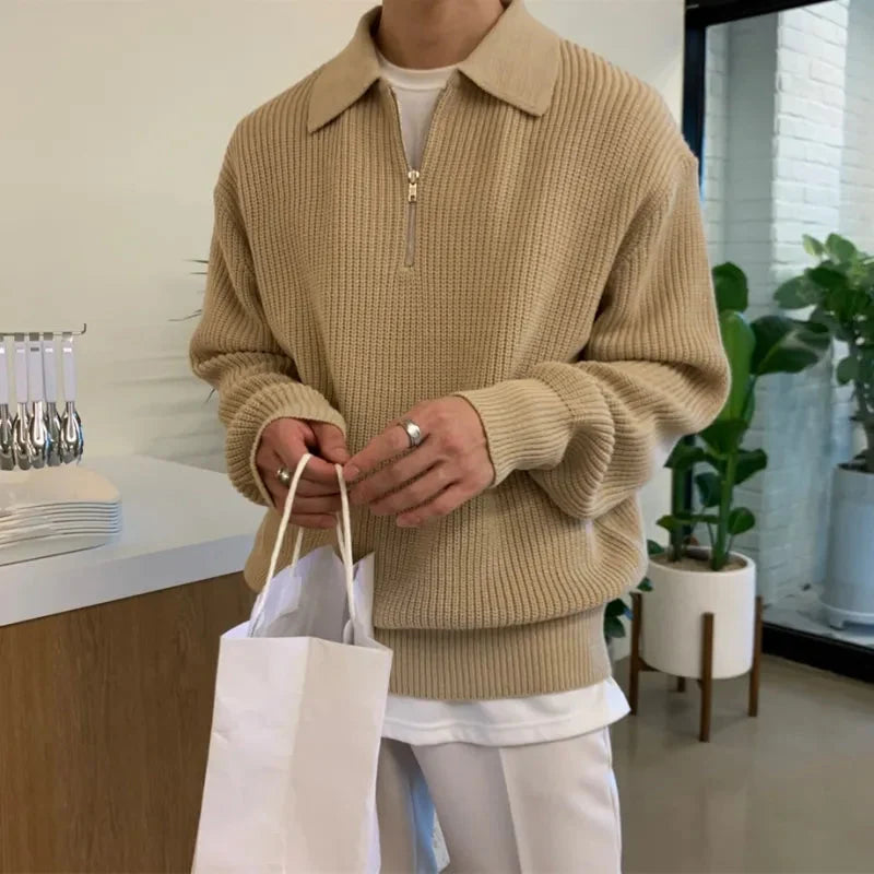Men’s Old Money Half-Zip Sweater