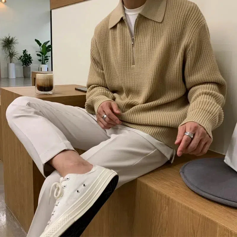 Men’s Old Money Half-Zip Sweater