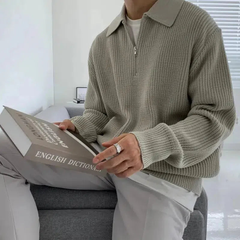Men’s Old Money Half-Zip Sweater
