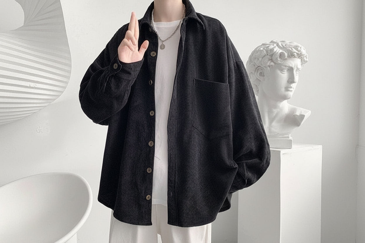 Men's Oversized Corduroy Shirt