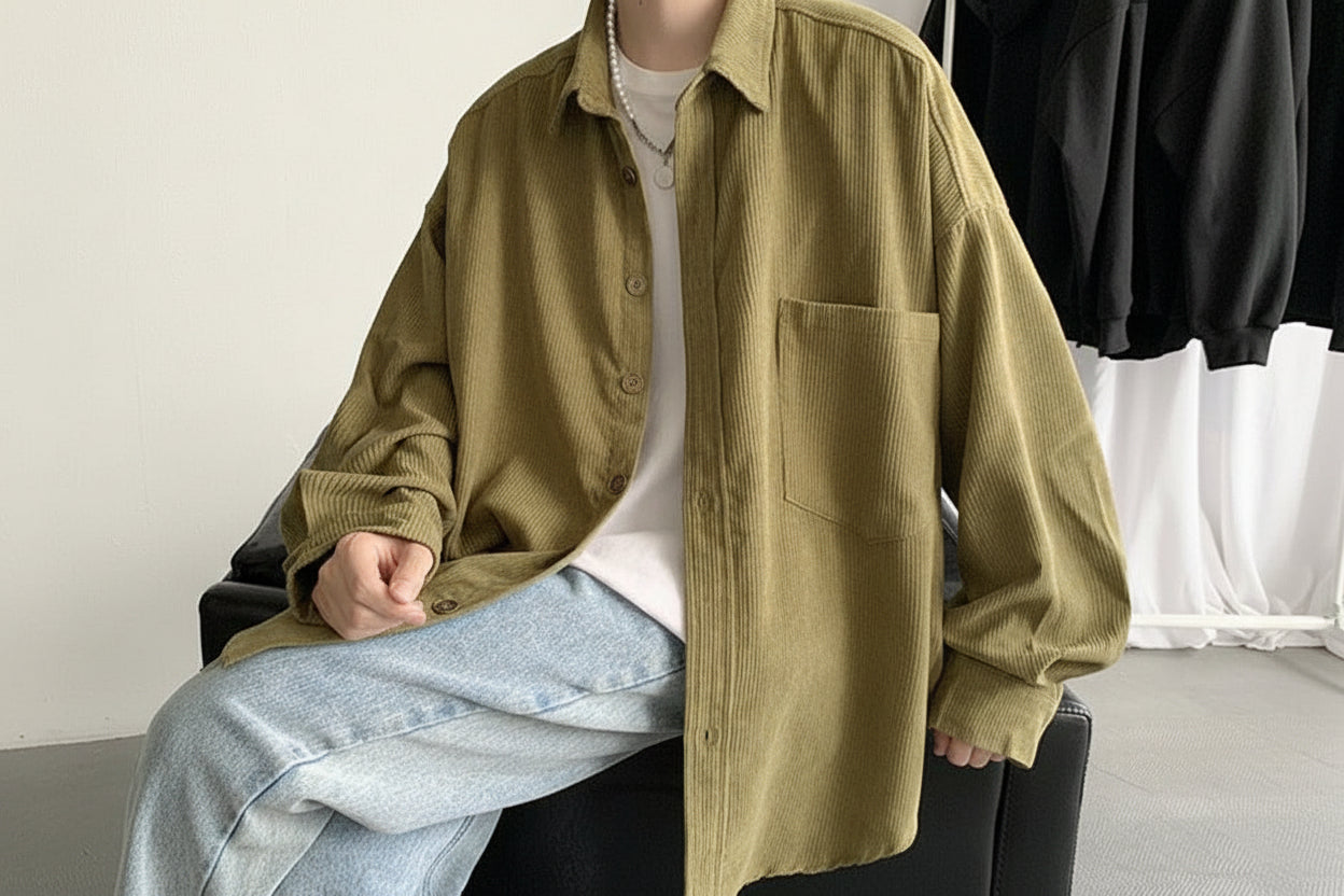 Men's Oversized Corduroy Shirt