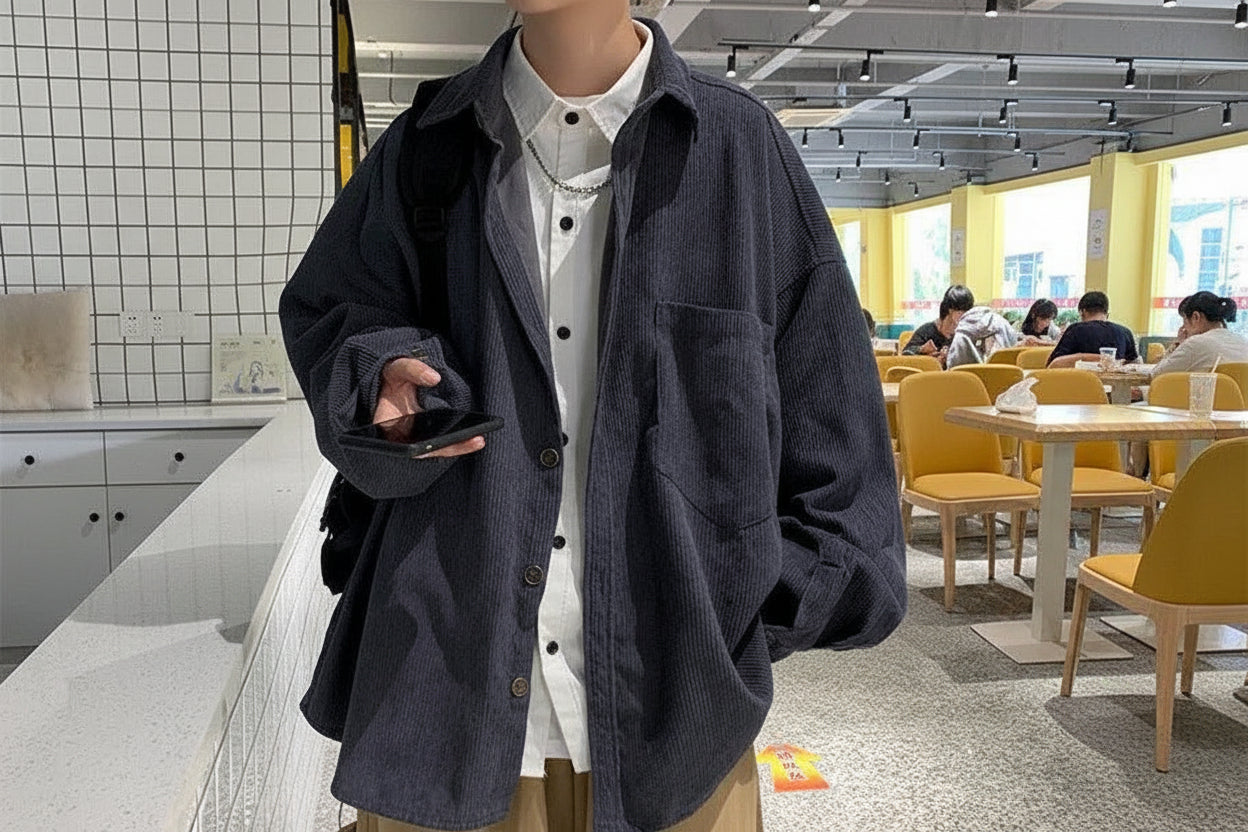 Men's Oversized Corduroy Shirt