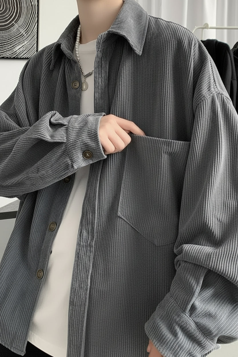 Men's Oversized Corduroy Shirt