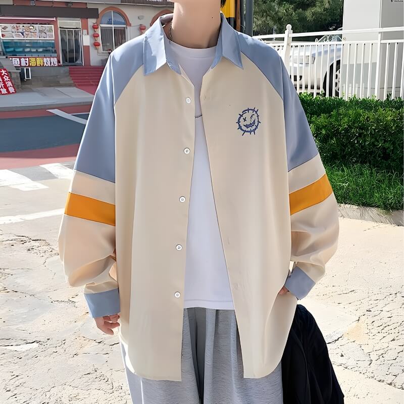 Men's Pastel Smiley Face Shirt