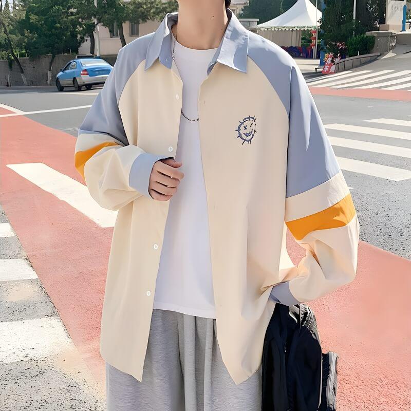 Men's Pastel Smiley Face Shirt